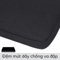 Túi chống sốc laptop 2 ngăn có quai xách chống va đập cao cấp, Màu xám - 13inch - 13.3inch