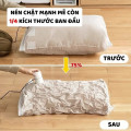 Túi hút chân không đựng quần áo, chăn màn siêu bền tặng kèm bơm tay, Combo 10 túi 40x60	