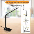 Đèn học chống cận tích điện 5 màu sáng, điều chỉnh xoay đa góc tiện dụng, Màu đen -  Bản tiêu chuẩn cắm điện