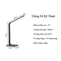 Đèn học chống cận tích điện 5 màu sáng, điều chỉnh xoay đa góc tiện dụng, Màu đen -  Bản tiêu chuẩn cắm điện