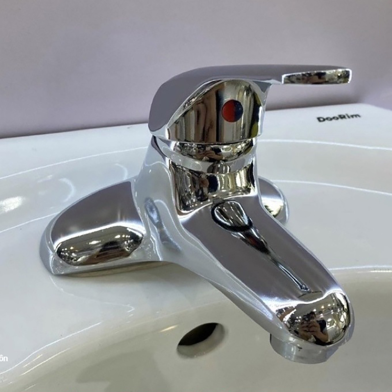 Vòi rửa lavabo nóng lạnh chất liệu cao cấp, không gỉ