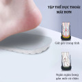 Combo 2 miếng lót giày 4D thể thao mềm mại co giãn giảm xóc, thoáng khí, Mặt đen - Đệm trắng - Size 41/42