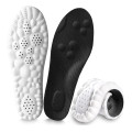 Combo 2 miếng lót giày 4D thể thao mềm mại co giãn giảm xóc, thoáng khí, Mặt đen - Đệm trắng - Size 41/42