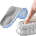 Combo 2 miếng lót giày 4D thể thao mềm mại co giãn giảm xóc, thoáng khí, Mặt đen - Đệm trắng - Size 41/42