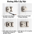 Chốt khóa cửa hợp kim núm vặn xoay bền chắc, chống trộm, 42*30mm dày 13mm