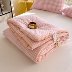 Chăn hè cotton đũi kẻ mềm mịn mát