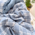 Chăn hè cotton đũi kẻ mềm mịn mát, Chăn đũi kẻ hồng	