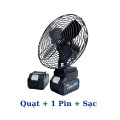 Quạt tích điện Makita làm mát cực nhanh, pin dung lượng lớn, QUẠT + 1 PIN + 1 SẠC