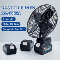 Quạt tích điện Makita làm mát cực nhanh, pin dung lượng lớn, QUẠT + 1 PIN + 1 SẠC