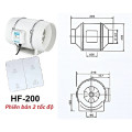 Quạt hút mùi đường ống đa năng hiệu suất cao, không ồn, HF75 -35W	