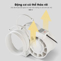 Quạt hút mùi đường ống đa năng hiệu suất cao, không ồn, HF75 -35W	