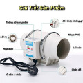 Quạt hút mùi đường ống đa năng hiệu suất cao, không ồn, HF75 -35W	