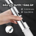 Đầu vòi tăng áp 3 chế độ phun chống văng nước cao cấp