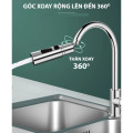Đầu vòi tăng áp 3 chế độ phun chống văng nước cao cấp