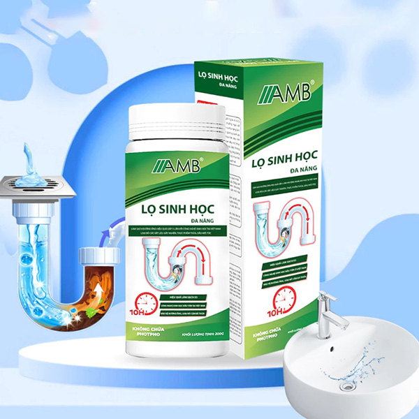 Bột vệ sinh làm sạch, khử mùi và bảo vệ đường ống sinh học AMB