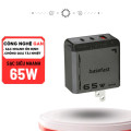Bộ sạc Basefast Type C 3 cổng 65w sạc nhanh tiết kiệm thời gian