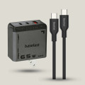 Bộ sạc Basefast Type C 3 cổng 65w sạc nhanh tiết kiệm thời gian