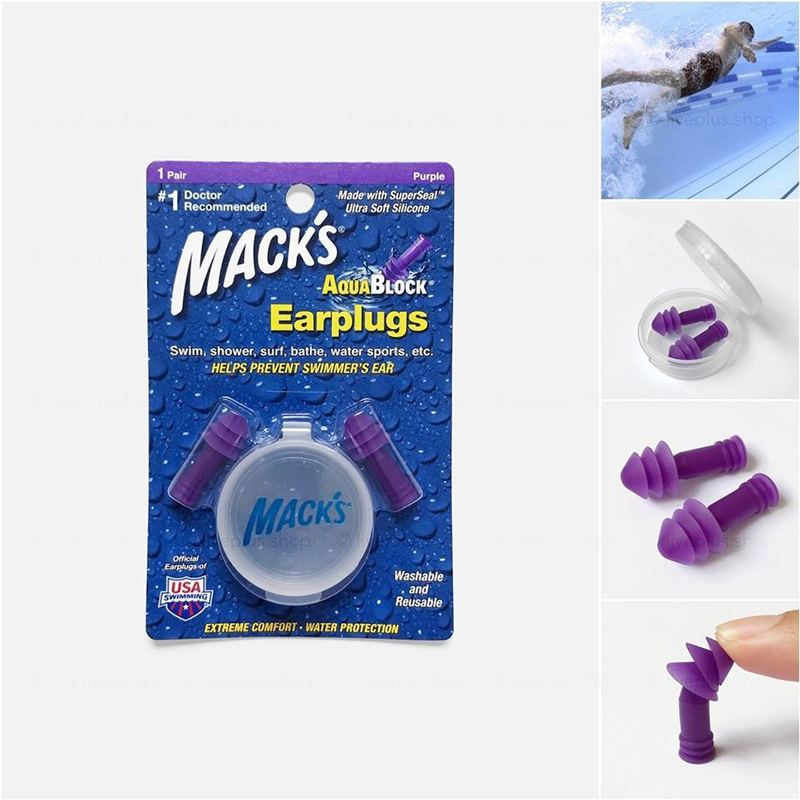 Đôi nút bịt tai chống nước dùng cho bơi lội Aqua Block