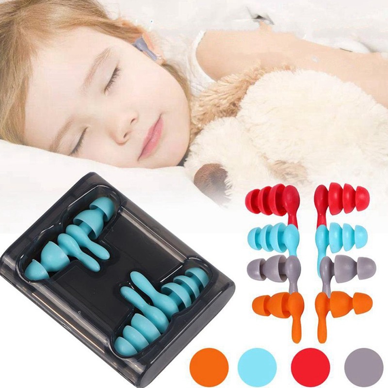 Nút bịt tai silicon tái sử dụng, chống nước, chống ồn êm ái