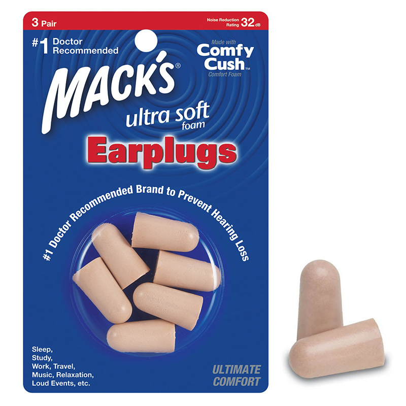 Hộp 3 đôi nút bịt tai chống ồn siêu mềm mại Mack’s Ultral Soft