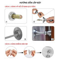 Chặn cửa chống va đập dán sàn tiện lợi, an toàn, Màu bạc
