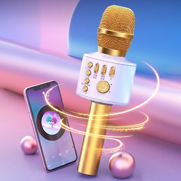 Micro karaoke cầm tay không dây tích hợp loa bluetooth