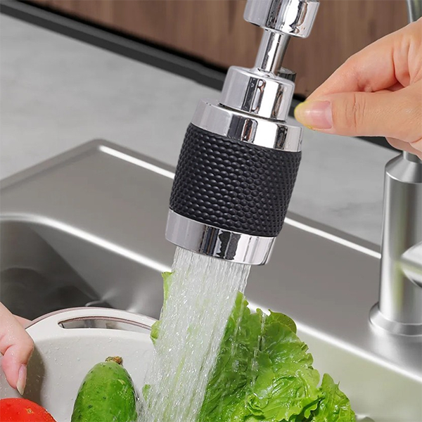 Đầu vòi rửa bát tăng áp xoay 360° tích hợp 3 chế độ phun