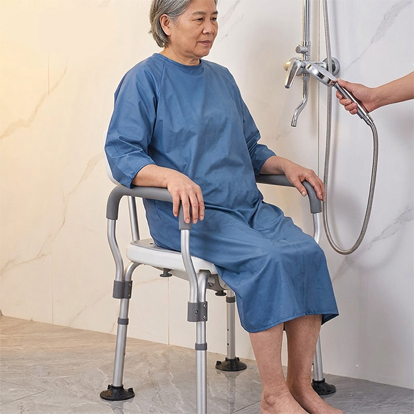 Ghế tắm hỗ trợ người già, phụ nữ mang thai thiết kế gấp gọn, chống trượt