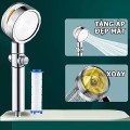 Vòi sen tăng áp cánh quạt xoay 360 độ tiện dụng, Vòi hoa sen không dây