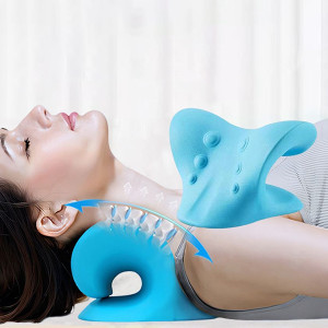 Gối massage cổ vai gáy thiết kế chữ C công thái học hỗ trợ giảm mỏi cổ
