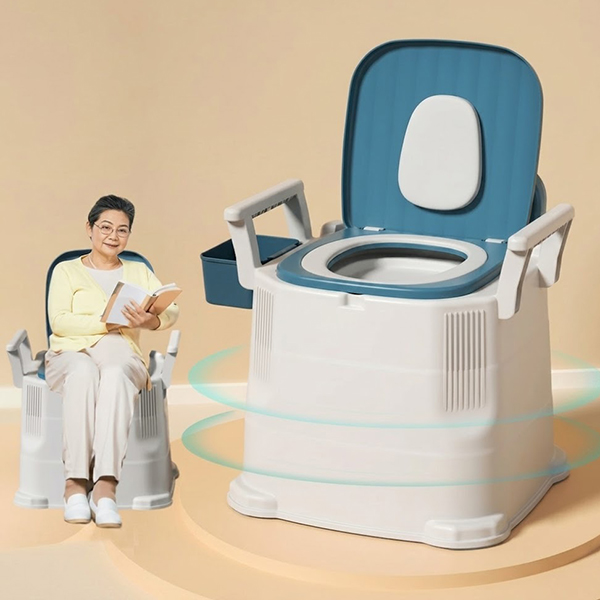 Bồn cầu hỗ trợ sinh hoạt có bô rời tay vịn chống trượt cao cấp