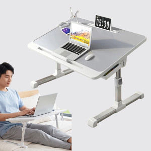 Bàn laptop gọn nhẹ thông minh có ngăn kéo, giá đỡ sách, cổng usb tiện lợi