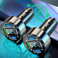 Tẩu sạc xe ô tô 66W cao cấp tích hợp 4 cổng sạc nhanh