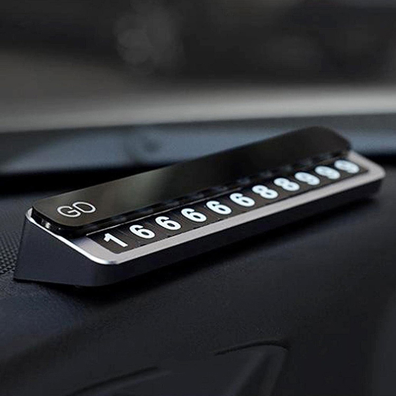 Bảng gắn số điện thoại trên ô tô GD chất liệu hợp kim nhôm cao cấp