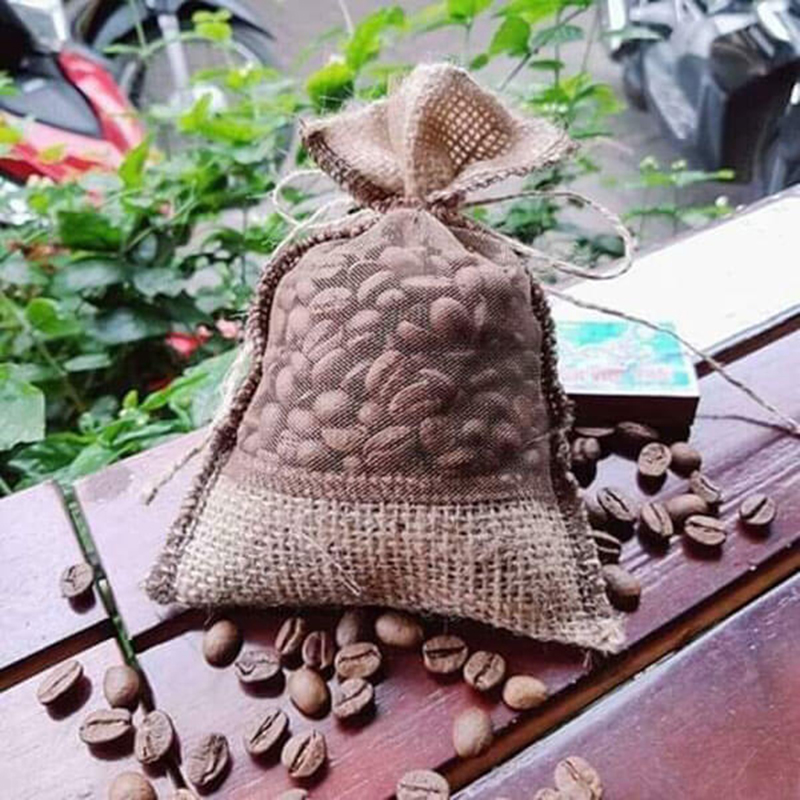 Túi thơm cà phê treo xe ô tô phòng ngủ khử mùi tiện dụng