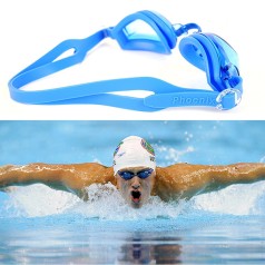 Kính bơi màu xanh cao cấp chống nước tràn , Màu xanh
