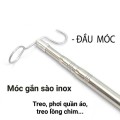 Sào rút đa năng treo lồng chim, quần áo chắc chắn siêu bền, Sào dài 2m1	