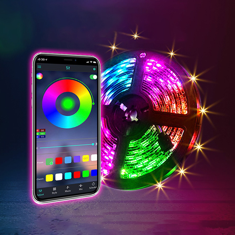 Đèn led cảm ứng theo nhạc điều khiển bằng app điện thoại