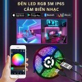Đèn led cảm ứng theo nhạc điều khiển bằng app điện thoại, 1m + dây kết nối app	