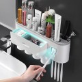 Bộ nhả kem đánh răng tự động kèm cốc từ tính tiện dụng, Bộ 3 cốc