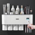 Bộ nhả kem đánh răng tự động kèm cốc từ tính tiện dụng, Bộ 3 cốc