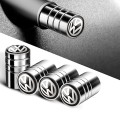 Combo 4 nắp chụp chân van xe ô tô tích hợp logo xe cao cấp, Logo Mazda	