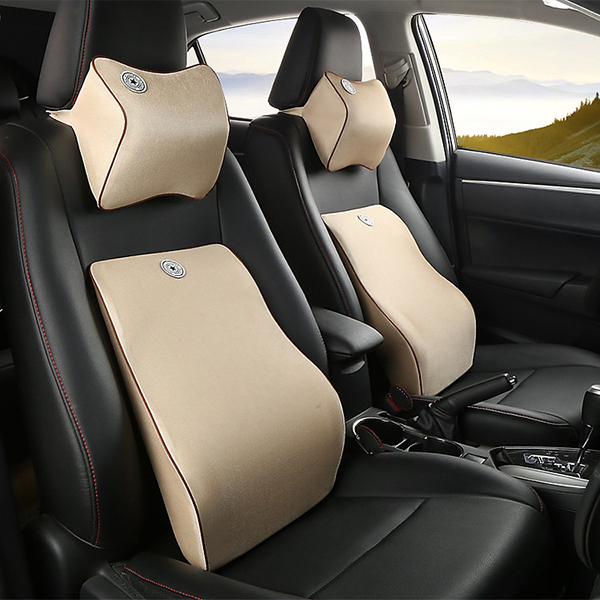 Bộ gối đầu tựa lưng cao su non giảm đau mỏi vai gáy