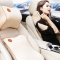 Bộ gối đầu tựa lưng cao su non giảm đau mỏi vai gáy, Màu đen