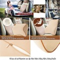Bộ gối đầu tựa lưng cao su non giảm đau mỏi vai gáy, Màu đen