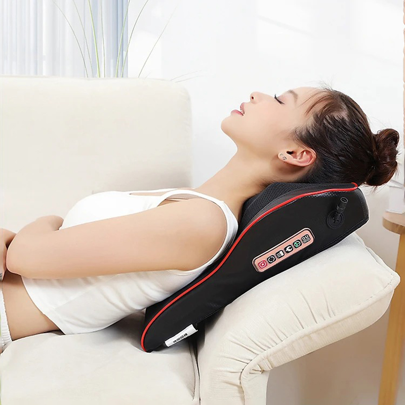 Gối massage cổ vai gáy hồng ngoại thư giãn cao cấp