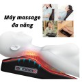 Gối massage cổ vai gáy hồng ngoại thư giãn cao cấp, Màu đen