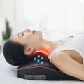 Gối massage cổ vai gáy hồng ngoại thư giãn cao cấp, Màu đen