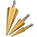 Bộ 3 mũi khoan tháp titanium 4 - 32mm đa năng