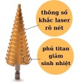 Bộ 3 mũi khoan tháp titanium 4 - 32mm đa năng